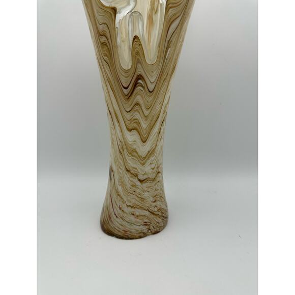 Vintage Mcm Kirch Made In Europe Rare Splash 15" Hand Blown Vase Swung - Picture 3 of 9